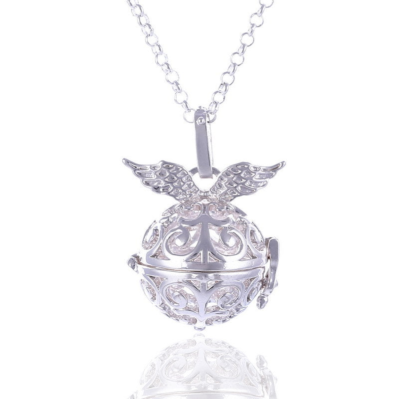 Globe with Wings Aroma Diffuser Necklace