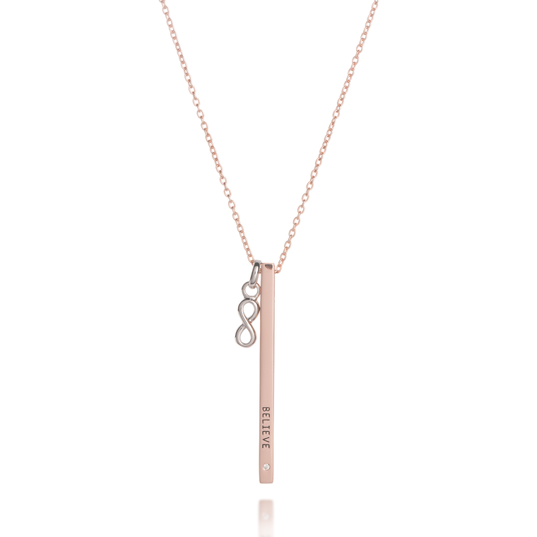 BELIEVE Bar Necklace