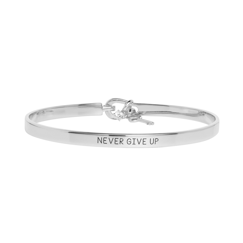 'Never Give Up' Mantra Bangle