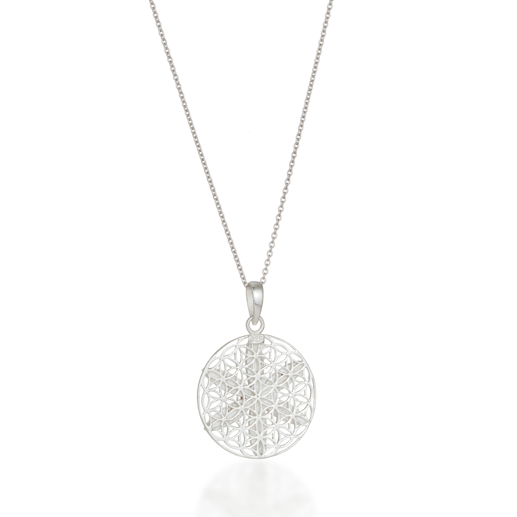 Seed of Life Mother of Pearl Necklace Back