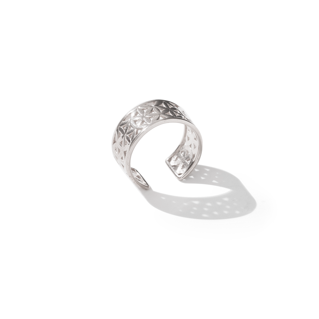 Flower of Life Classic Silver Ring