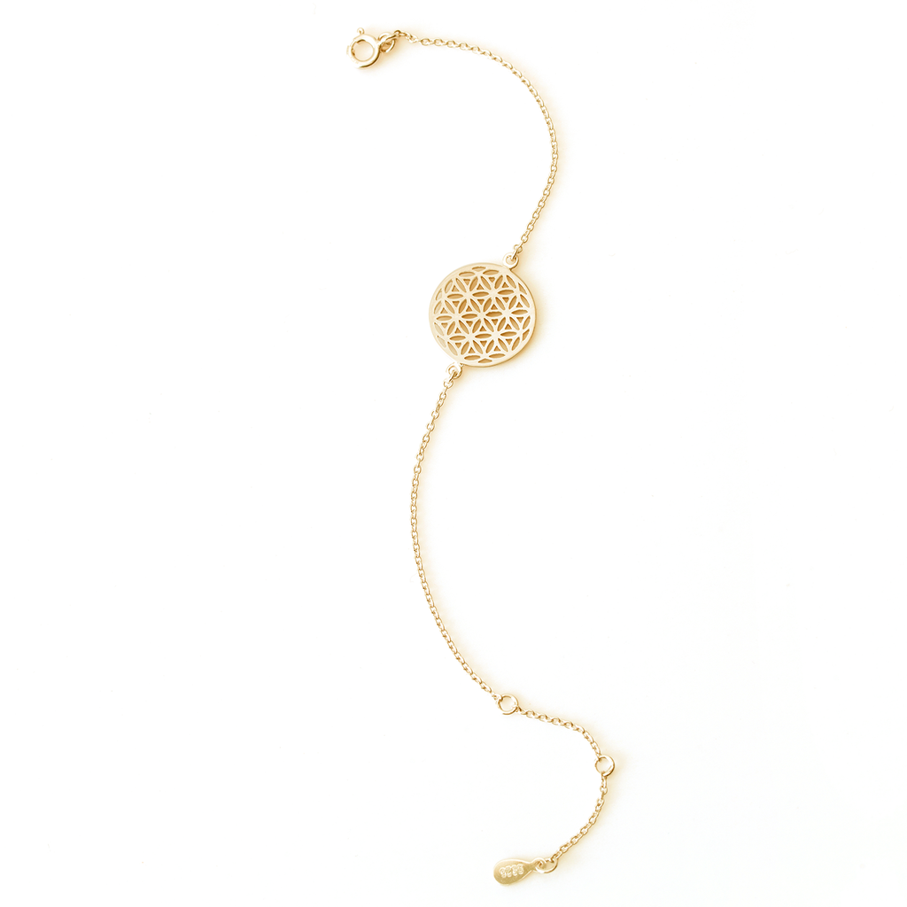 Flower of Life Gold Bracelet 