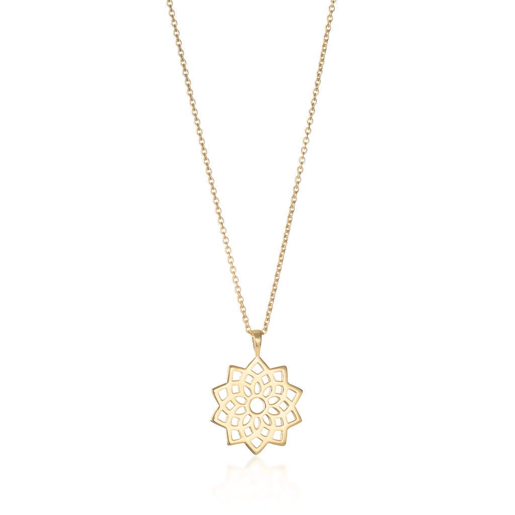 Crown Chakra Yellow Gold Necklace