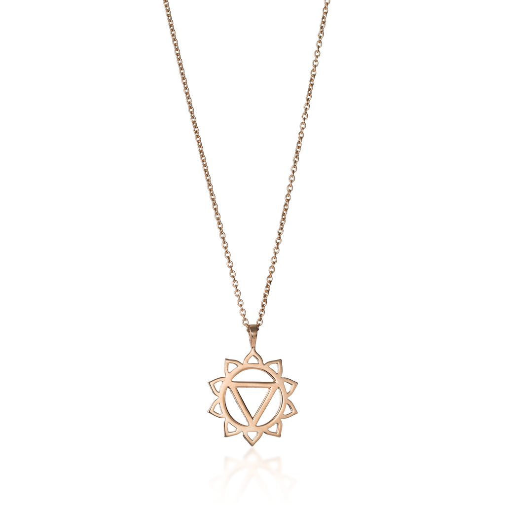 Solar Plexus Chakra Rose Gold Necklace