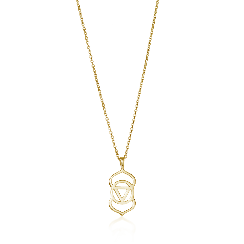 Brow Chakra Yellow Gold Necklace