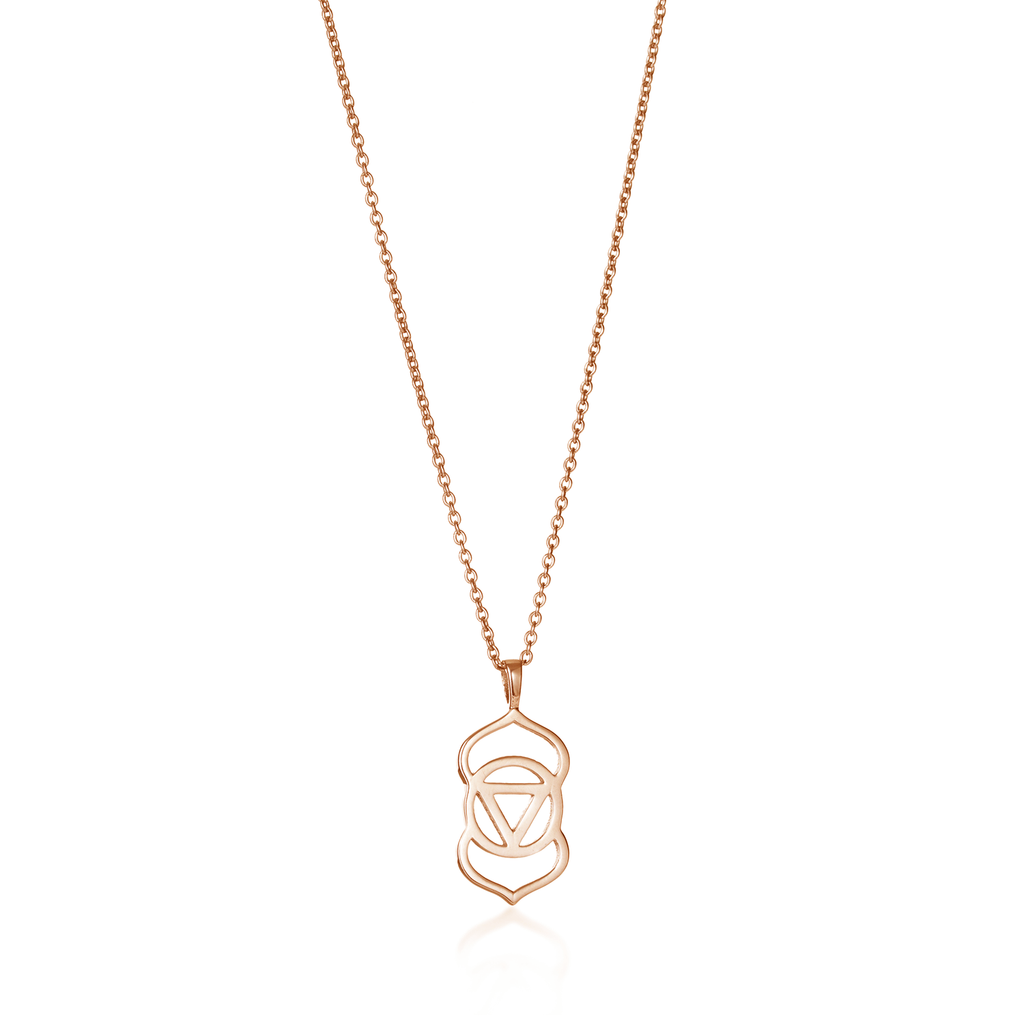 Brow Chakra Rose Gold Necklace