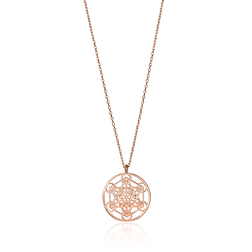 Metatron's Cube Rose Gold Necklace