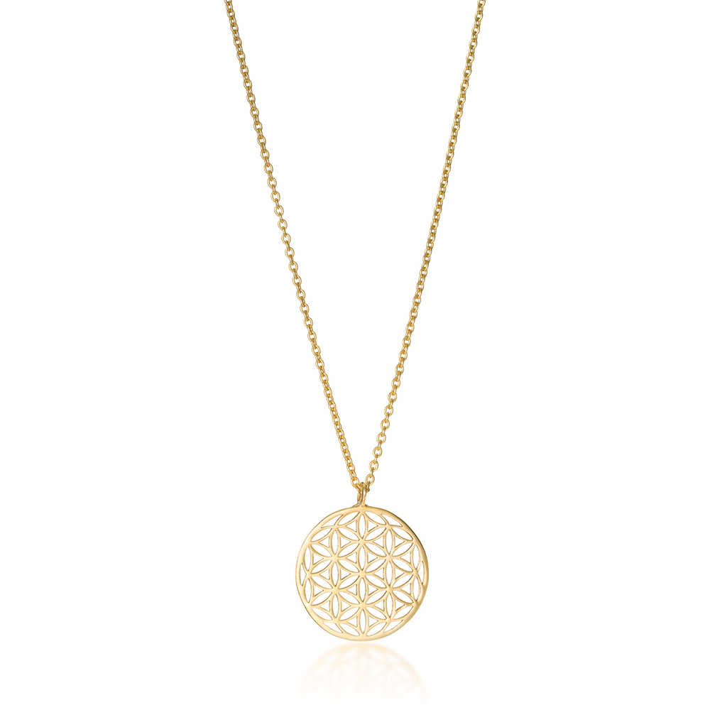 Flower of Life Classic Yellow Gold Necklace