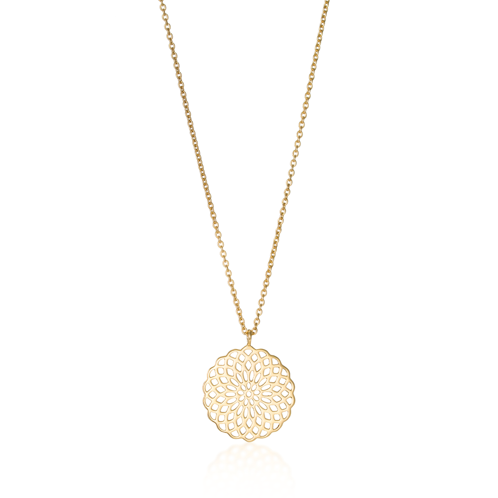 Sunflower Yellow Gold Necklace