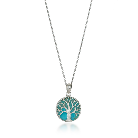 Tree Of Life Natural Turquoise Necklace