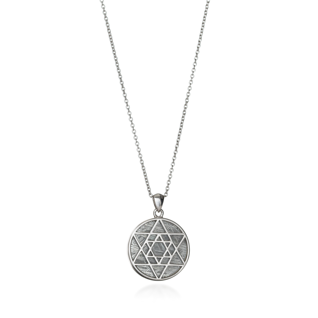 Star of David Meteorite Necklace