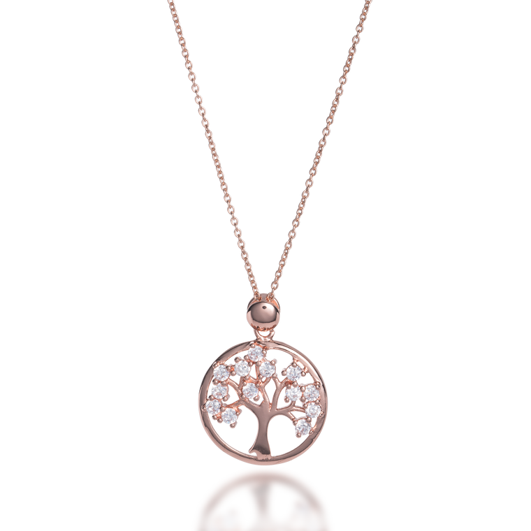 Tree of Life Necklace with CZ Stones