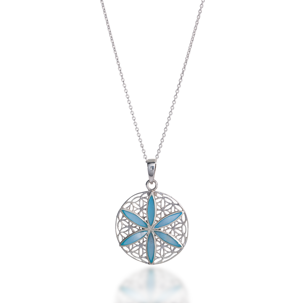 Seed of Life Mother of Pearl Necklace