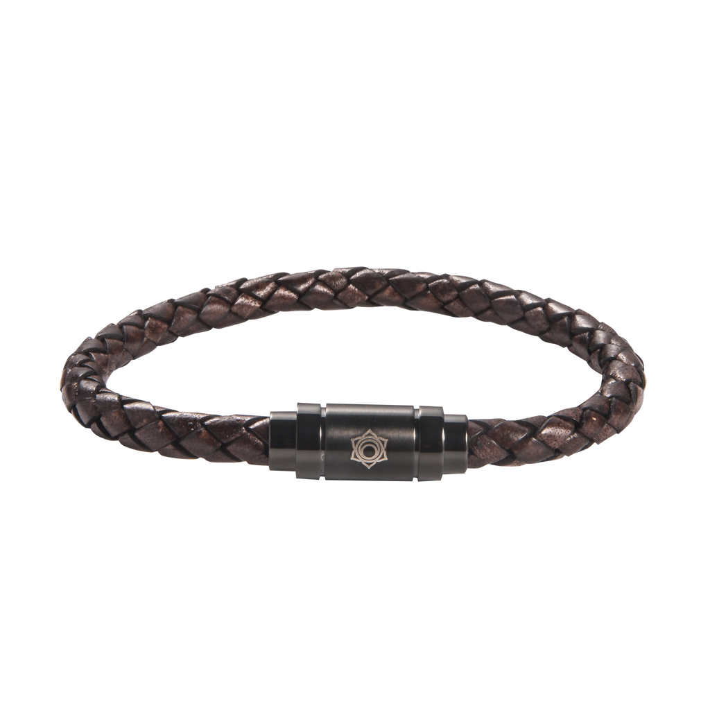 Sacral Chakra Leather Bracelet