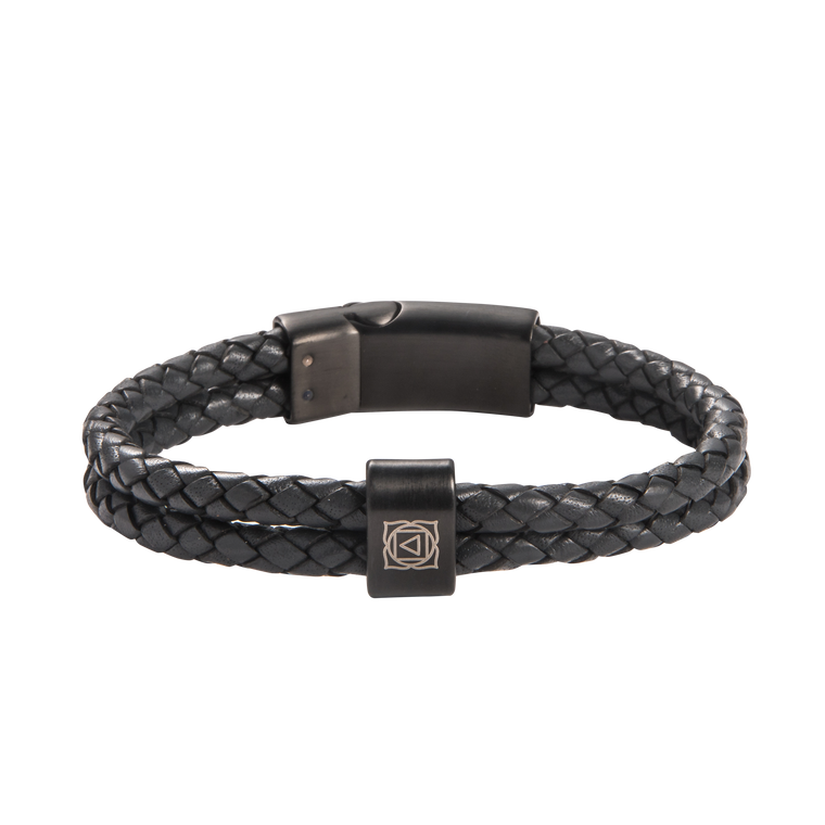 Root Chakra Double Leather Bracelet