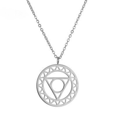 Throat Chakra Stainless Steel Necklace