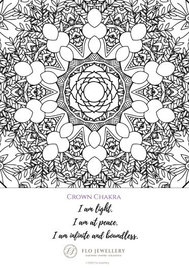 Crown Chakra Colouring Page