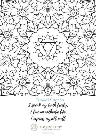 Throat Chakra Colouring Page