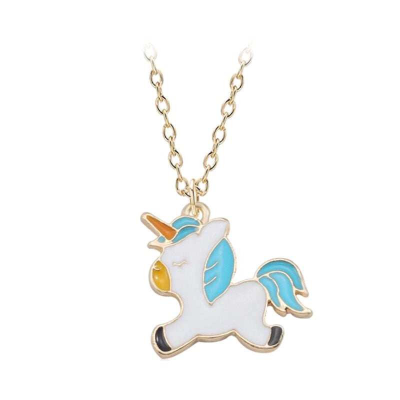Sky Blue Unicorn Necklace