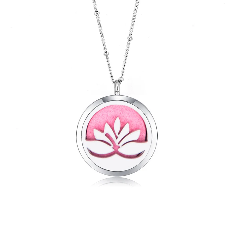 Lotus Aroma Diffuser Necklace