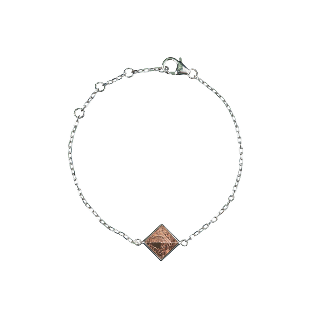Pyramid Meteorite Bracelet