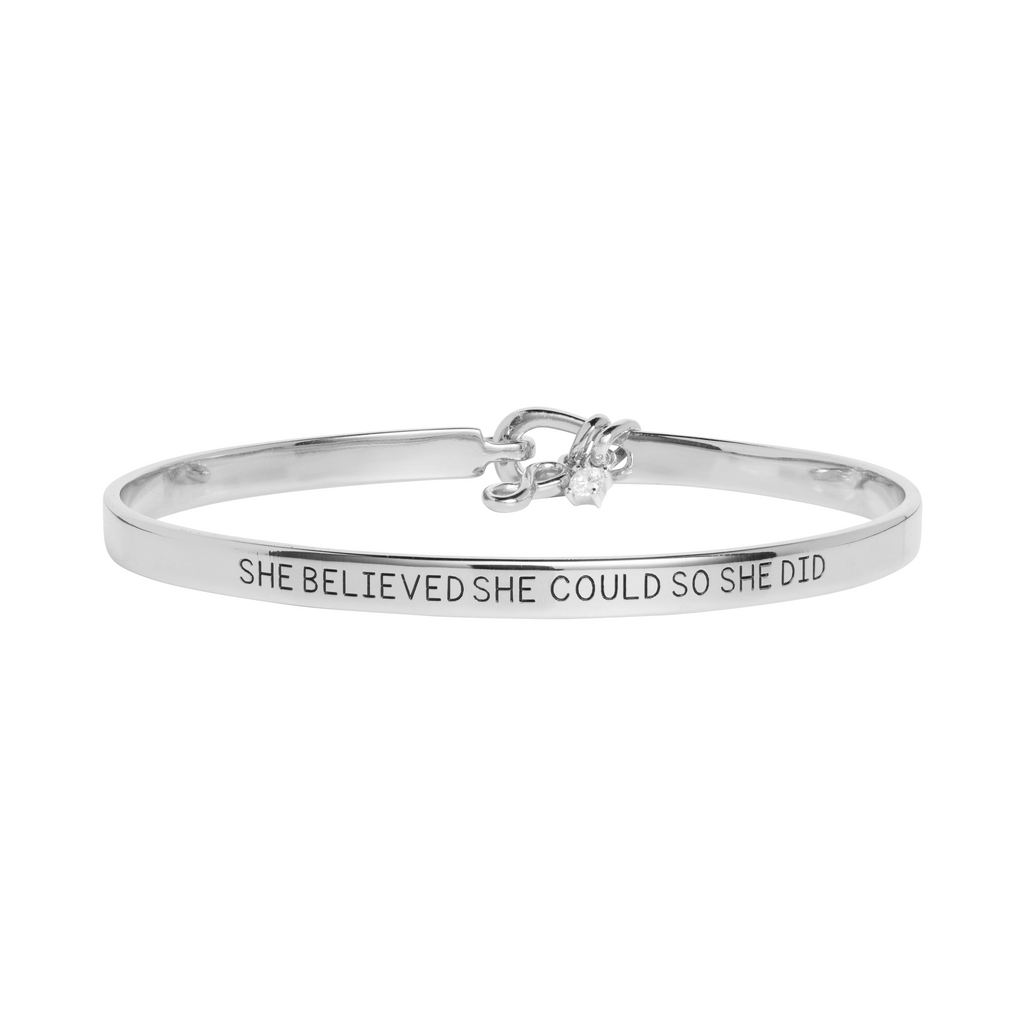 'She Believed She Could So She Did' Mantra Bangle
