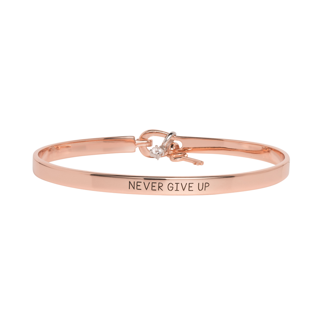'Never Give Up' Mantra Bangle